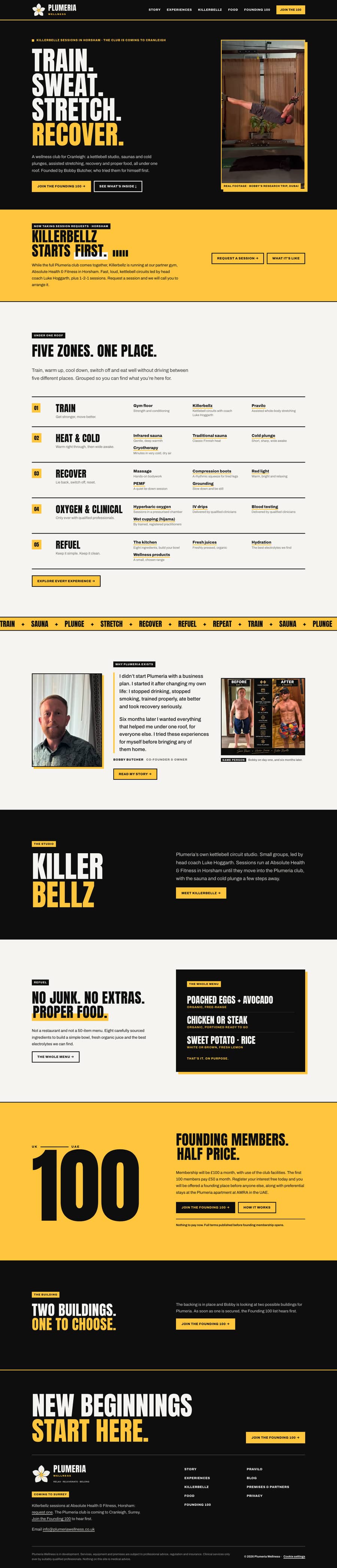 Plumeria Wellness website